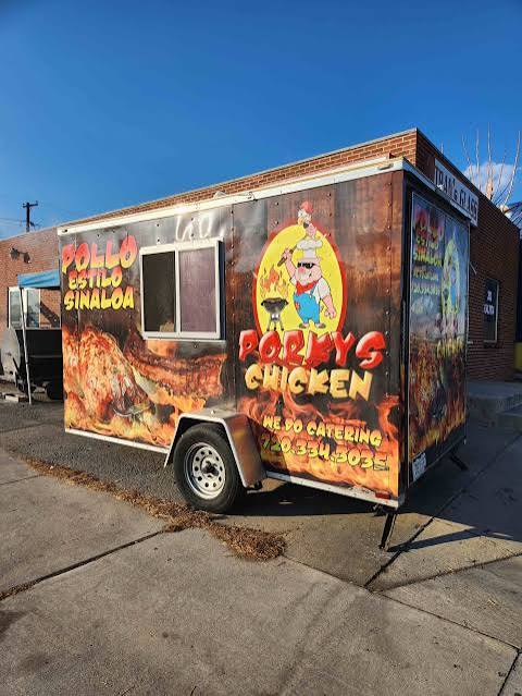 Porkys Chicken food truck on Federal Blvd, Denver